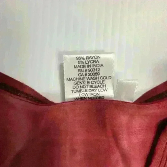 Parsley & Sage Womens SM Rayon Multicolor Abstract Tunic 3/4 Sleeve Pocket VNeck - Picture 7 of 12